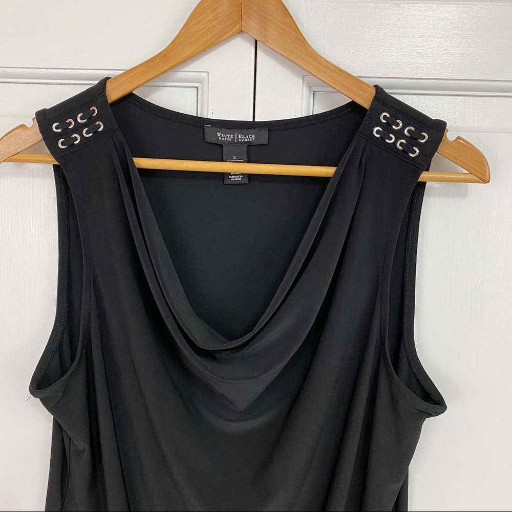 Black Drape Neck Tank